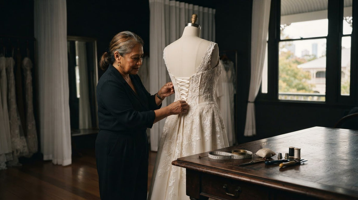 Can You Add a Hidden Corset Back to a Zip Bridal Gown in Queensland?
