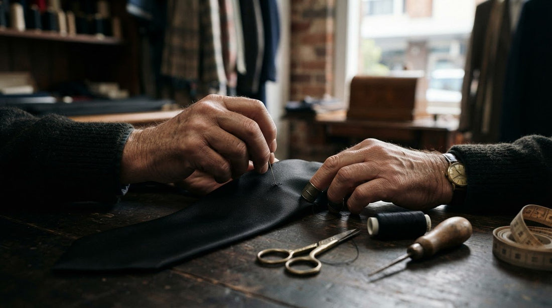 Invisible Mend for a Snag on a Pure Silk Tie in Brisbane CBD